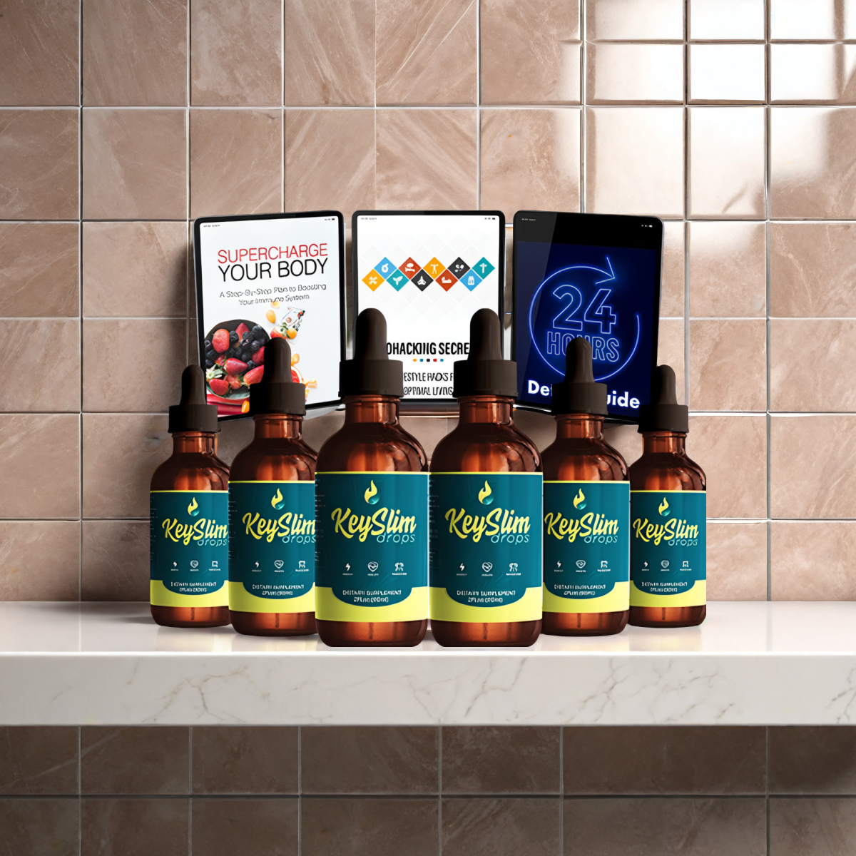 Keyslim Drops - 6 Bottles + 3 Digital Bonuses
